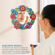 Load image into Gallery viewer, DIY Special Shaped Diamond Painting Mirror Wreath Art Rhinestone Makeup Mirror
