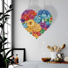 Load image into Gallery viewer, Acrylic Heart Flower Single-Sided Crystal Hanging Home Wall Decor for Wall Decor
