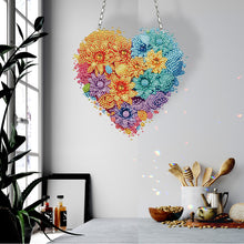 Load image into Gallery viewer, Acrylic Heart Flower Single-Sided Crystal Hanging Home Wall Decor for Wall Decor
