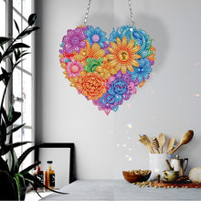Load image into Gallery viewer, Acrylic Heart Flower Single-Sided Crystal Hanging Home Wall Decor for Wall Decor
