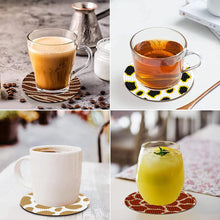 Load image into Gallery viewer, 8 Pcs Animal Texture Wooden Biscuit Diamond Painting Art Coaster Kit with Holder
