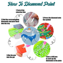 Load image into Gallery viewer, 8 Pcs Animal Texture Wooden Biscuit Diamond Painting Art Coaster Kit with Holder
