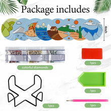 Load image into Gallery viewer, 8 Pcs Animal Texture Wooden Biscuit Diamond Painting Art Coaster Kit with Holder
