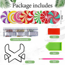 Load image into Gallery viewer, 8 Pcs Animal Texture Wooden Biscuit Diamond Painting Art Coaster Kit with Holder
