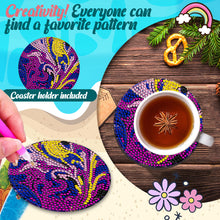 Load image into Gallery viewer, 8 Pcs Animal Texture Wooden Biscuit Diamond Painting Art Coaster Kit with Holder
