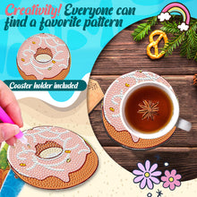 Load image into Gallery viewer, 8 Pcs Animal Texture Wooden Biscuit Diamond Painting Art Coaster Kit with Holder
