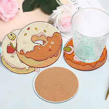 Load image into Gallery viewer, 8 Pcs Animal Texture Wooden Biscuit Diamond Painting Art Coaster Kit with Holder
