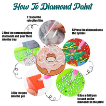 Load image into Gallery viewer, 8 Pcs Animal Texture Wooden Biscuit Diamond Painting Art Coaster Kit with Holder
