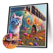 Load image into Gallery viewer, Diamond Painting - Full Round - Cat and bus (40*40CM)
