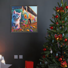 Load image into Gallery viewer, Diamond Painting - Full Round - Cat and bus (40*40CM)
