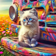 Load image into Gallery viewer, Diamond Painting - Full Round - Cats and Colorful (40*40CM)
