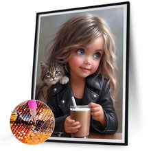 Load image into Gallery viewer, Diamond Painting - Full Round - sweet cool girl (30*40CM)
