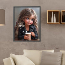 Load image into Gallery viewer, Diamond Painting - Full Round - sweet cool girl (30*40CM)
