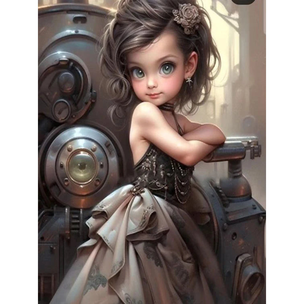 Diamond Painting - Full Round - sweet cool girl (30*40CM)
