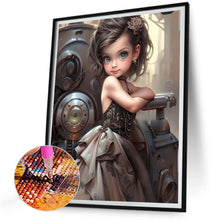 Load image into Gallery viewer, Diamond Painting - Full Round - sweet cool girl (30*40CM)
