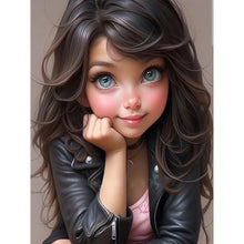 Load image into Gallery viewer, Diamond Painting - Full Round - sweet cool girl (30*40CM)

