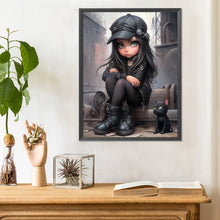 Load image into Gallery viewer, Diamond Painting - Full Round - sweet cool girl (30*40CM)

