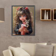 Load image into Gallery viewer, Diamond Painting - Full Round - sweet cool girl (30*40CM)
