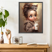 Load image into Gallery viewer, Diamond Painting - Full Round - sweet cool girl (30*40CM)
