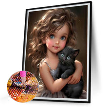 Load image into Gallery viewer, Diamond Painting - Full Round - sweet cool girl (30*40CM)
