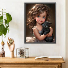 Load image into Gallery viewer, Diamond Painting - Full Round - sweet cool girl (30*40CM)
