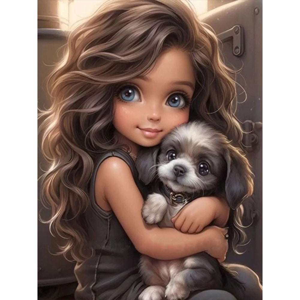 Diamond Painting - Full Round - sweet cool girl (30*40CM)
