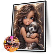 Load image into Gallery viewer, Diamond Painting - Full Round - sweet cool girl (30*40CM)
