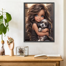 Load image into Gallery viewer, Diamond Painting - Full Round - sweet cool girl (30*40CM)
