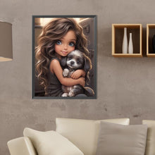 Load image into Gallery viewer, Diamond Painting - Full Round - sweet cool girl (30*40CM)
