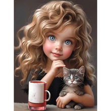 Load image into Gallery viewer, Diamond Painting - Full Round - sweet cool girl (30*40CM)
