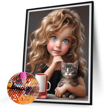 Load image into Gallery viewer, Diamond Painting - Full Round - sweet cool girl (30*40CM)
