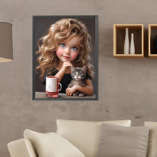 Load image into Gallery viewer, Diamond Painting - Full Round - sweet cool girl (30*40CM)
