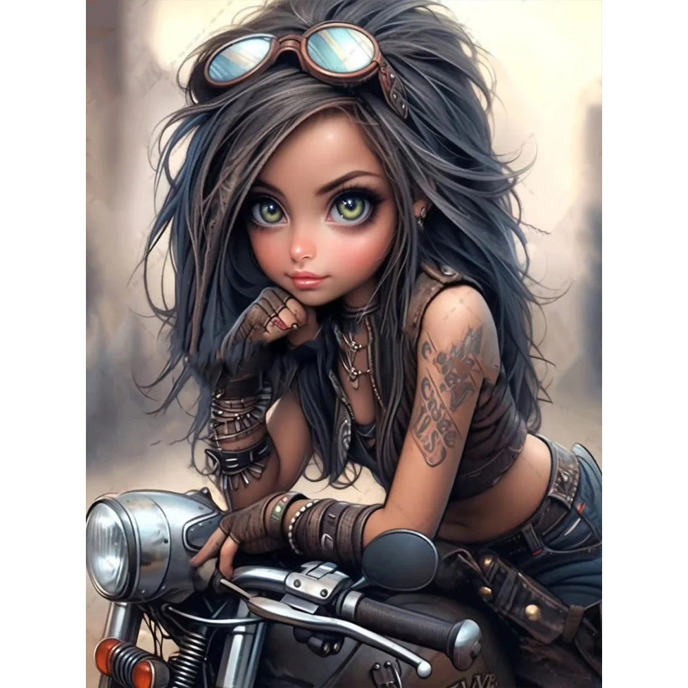 Diamond Painting - Full Round - sweet cool girl (30*40CM)