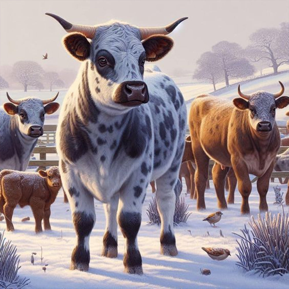 Diamond Painting - Full Round - dairy cow (40*40CM)