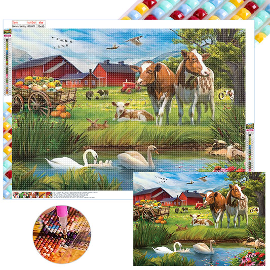 Diamond Painting - Full Square - country farm (70*50CM)
