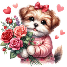 Load image into Gallery viewer, Diamond Painting - Full Round - loving puppy (30*30CM)
