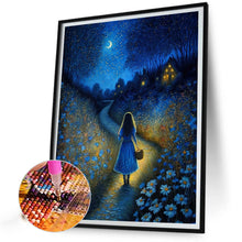 Load image into Gallery viewer, Diamond Painting - Full Round - girl walking at night (40*50CM)
