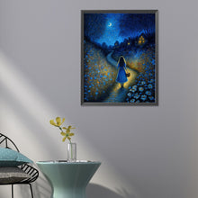 Load image into Gallery viewer, Diamond Painting - Full Round - girl walking at night (40*50CM)
