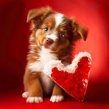 Load image into Gallery viewer, Diamond Painting - Full Round - love and puppy (30*30CM)

