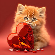 Load image into Gallery viewer, Diamond Painting - Full Round - Love and kitten (30*30CM)
