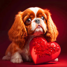 Load image into Gallery viewer, Diamond Painting - Full Round - love and puppy (30*30CM)
