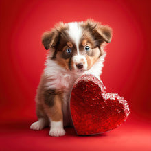 Load image into Gallery viewer, Diamond Painting - Full Round - love and puppy (30*30CM)
