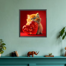 Load image into Gallery viewer, Diamond Painting - Full Round - Love and kitten (30*30CM)
