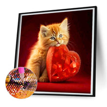 Load image into Gallery viewer, Diamond Painting - Full Round - Love and kitten (30*30CM)
