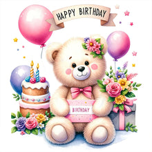 Load image into Gallery viewer, Diamond Painting - Full Round - birthday bear (30*30CM)
