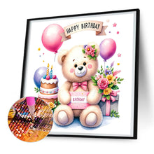 Load image into Gallery viewer, Diamond Painting - Full Round - birthday bear (30*30CM)

