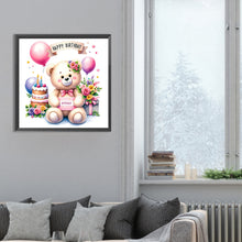 Load image into Gallery viewer, Diamond Painting - Full Round - birthday bear (30*30CM)
