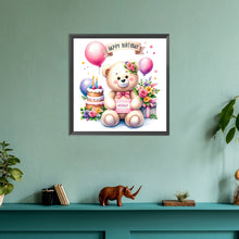 Load image into Gallery viewer, Diamond Painting - Full Round - birthday bear (30*30CM)
