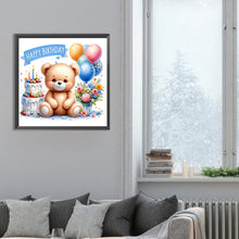 Load image into Gallery viewer, Diamond Painting - Full Round - birthday bear (30*30CM)
