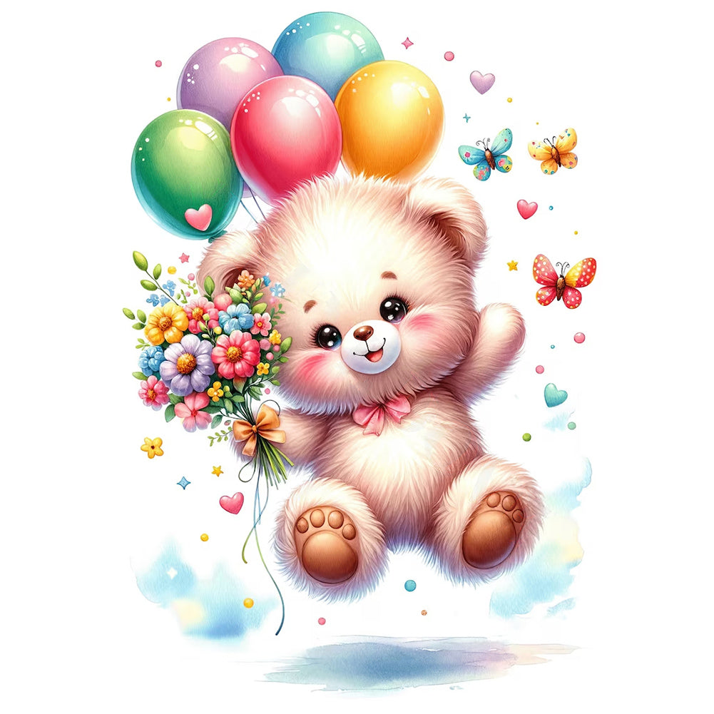 Diamond Painting - Full Round - birthday bear (30*30CM)